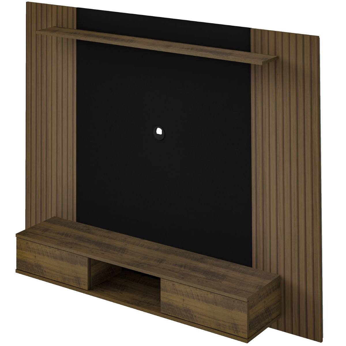 Painel Nevada Tv 75 com Prateleira e 2 Portas Pinho / Preto