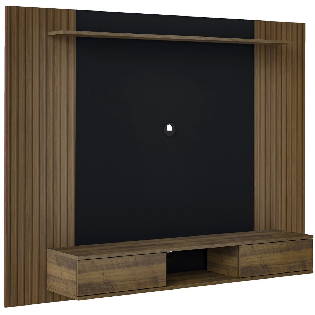 Painel Nevada Tv 75 com Prateleira e 2 Portas Pinho / Preto