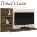 Painel TV 50" Chess Pinho Ripado/Off White