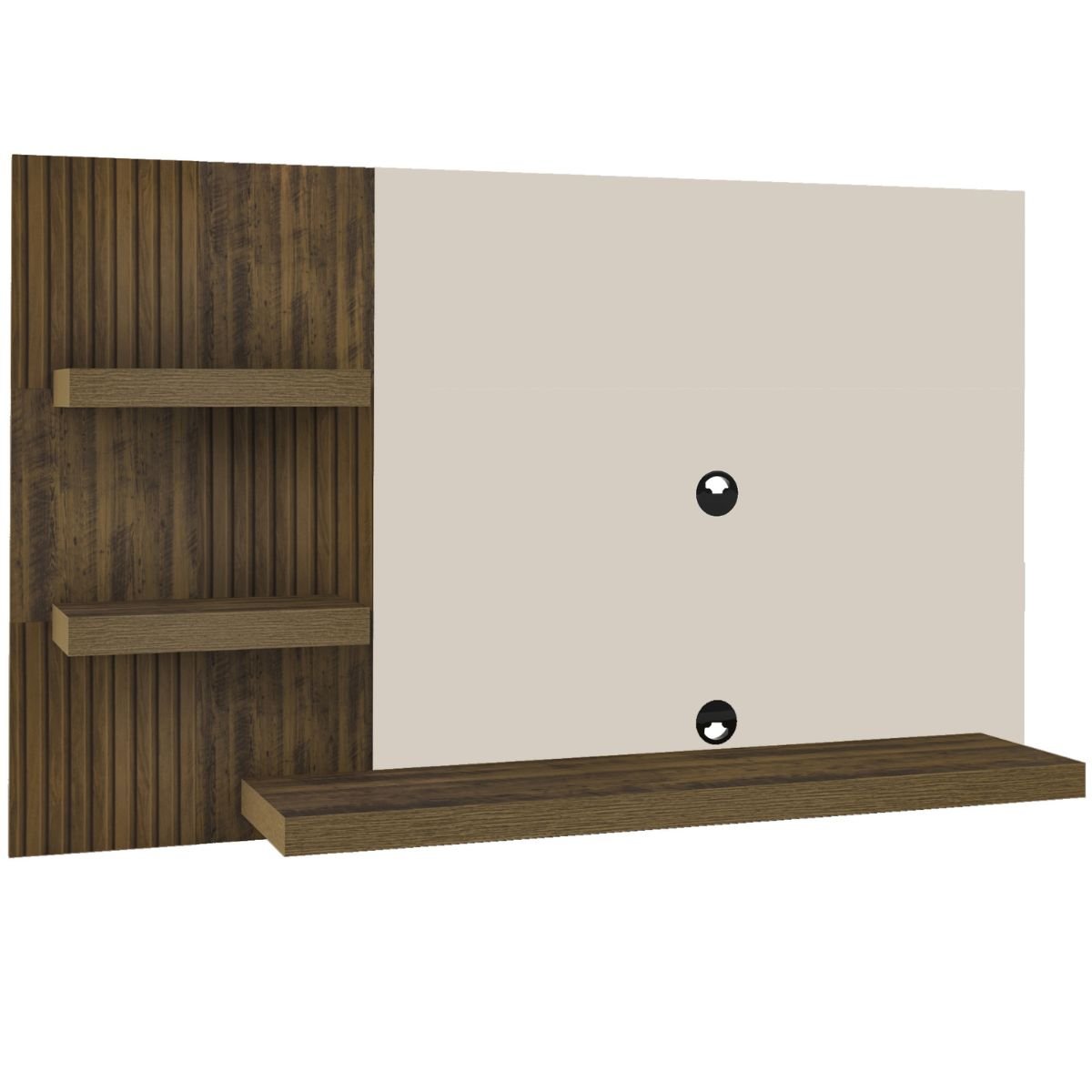 Painel TV 50" Chess Pinho Ripado/Off White