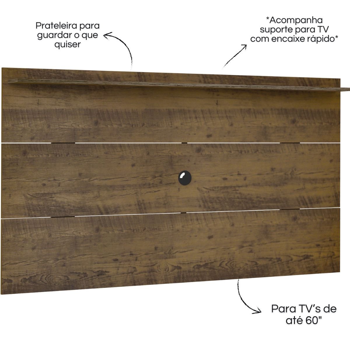 Painel TV 60" Slim Pinho
