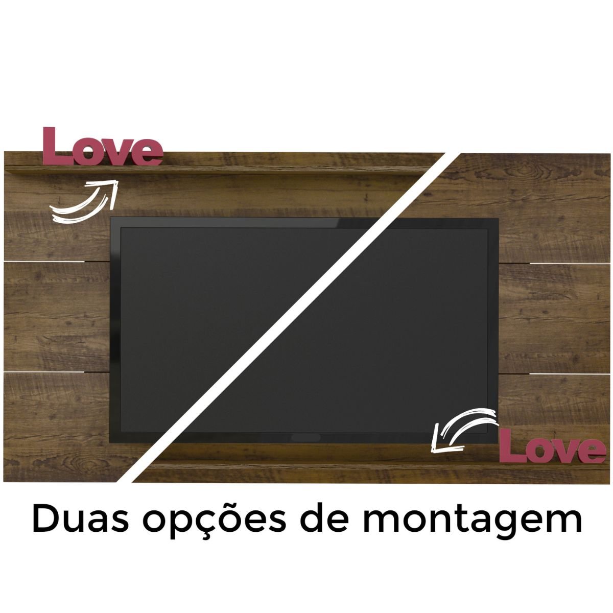 Painel TV 60" Slim Pinho