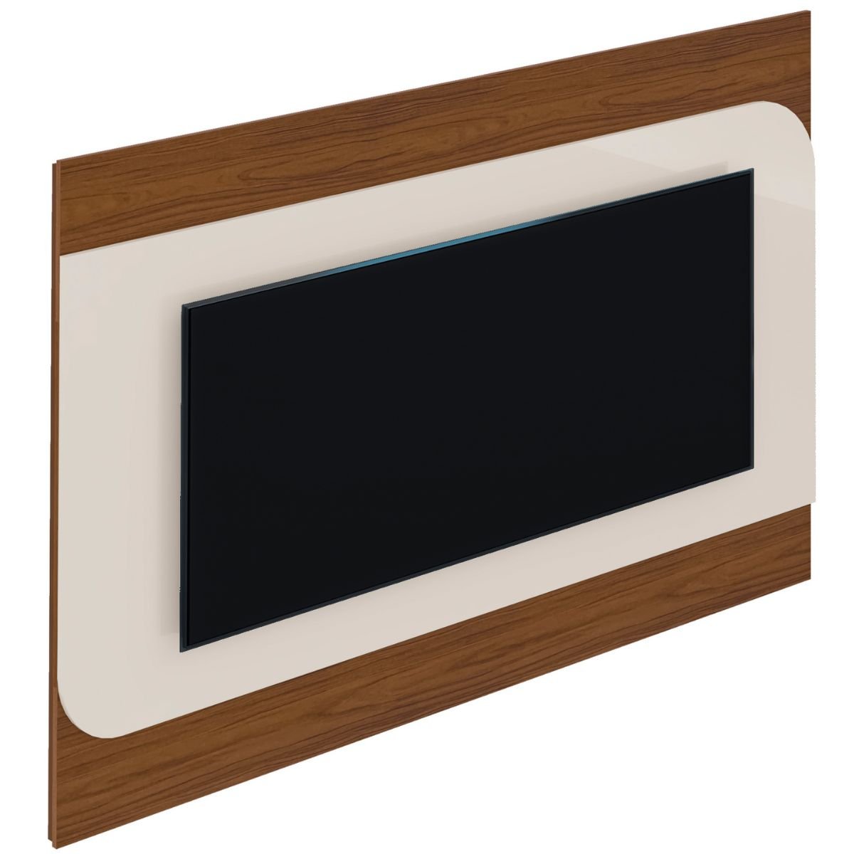 Painel TV 86" Elegance Cedro / Off White