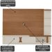 Painel Tv 72 Led e Prateleiras de Vidro Toronto Cinamomo/Off White