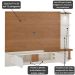 Painel Tv 72 Led e Prateleiras de Vidro Toronto Cinamomo/Off White