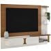 Painel Tv 72 Led e Prateleiras de Vidro Toronto Cinamomo/Off White