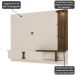 Painel Tv 72 Led e Prateleiras de Vidro Toronto Off White / Pinho