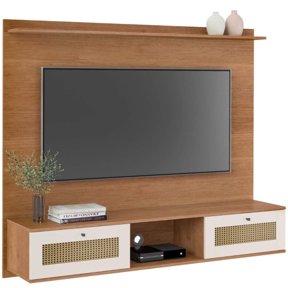 Painel Tv 75" Trama Cinamomo/Off White
