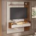 Painel para TV 65'' com Led Artely Matisse Cinamomo/Off White