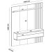 Painel para TV 65'' com Led Artely Matisse Cinamomo/Off White