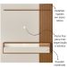 Painel para TV 65'' com Led Artely Matisse Cinamomo/Off White