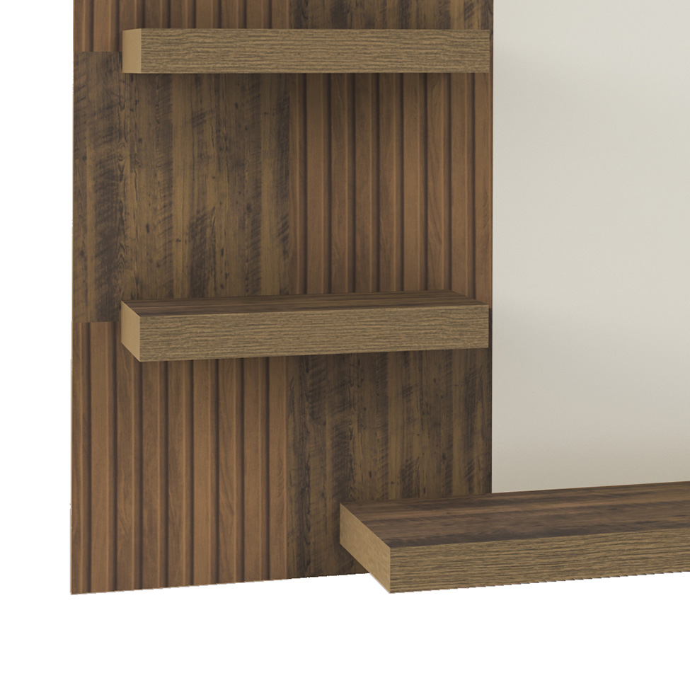 Painel para TV até 50 Polegadas Chess Marrom e Off White 160 cm