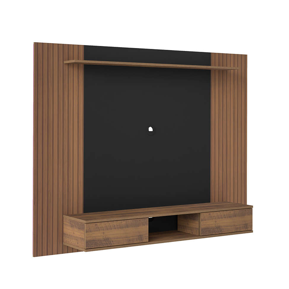 Painel para TV até 75 Polegadas Nevada Pinho e Preto