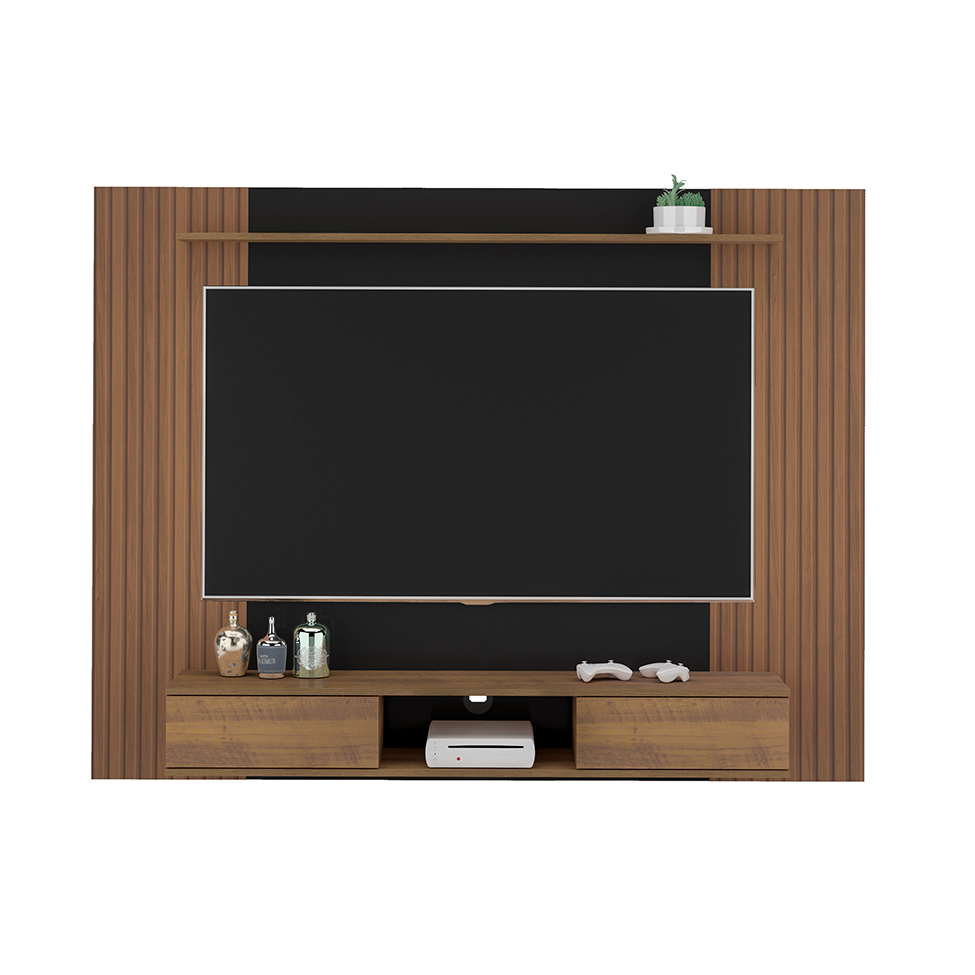 Painel para TV até 75 Polegadas Nevada Pinho e Preto