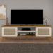 Rack Bancada Charlotte Para Tv 75 Carvalho - Off White