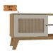 Rack Bancada Charlotte Para Tv 75 Carvalho - Off White