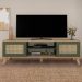 Rack Bancada Charlotte Para Tv 75 Carvalho / Menta