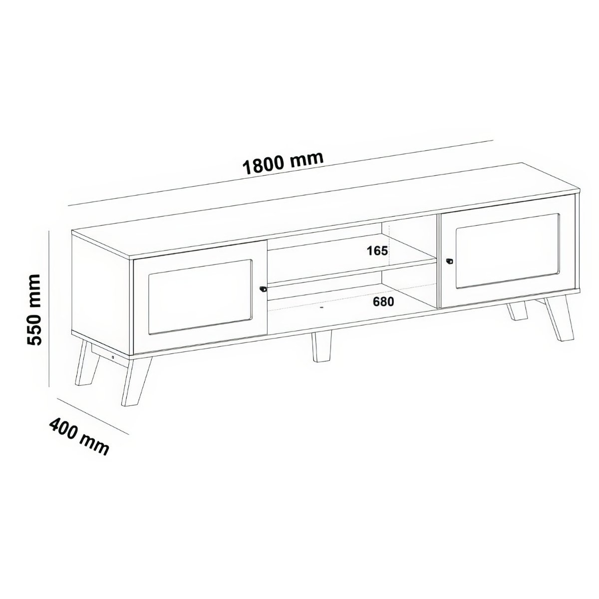Rack Bancada Charlotte Para Tv 75 Carvalho / Menta