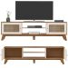 Rack Bancada Charlotte Para Tv 75 Cinamomo/Off White