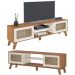 Rack Bancada Charlotte Para Tv 75 Cinamomo/Off White
