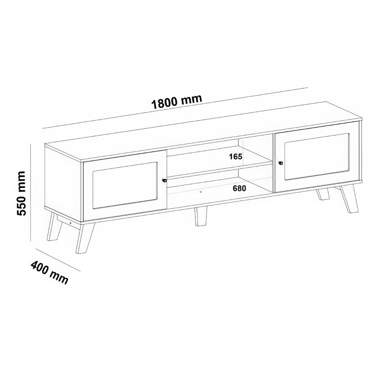 Rack Bancada Charlotte Para Tv 75 Cinamomo/Off White