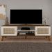 Rack Bancada Charlotte Para Tv 75 Pinho / Off White