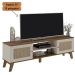 Rack Bancada Charlotte Para Tv 75 Pinho / Off White