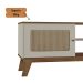 Rack Bancada Charlotte Para Tv 75 Pinho / Off White
