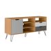 Rack Estocolmo Carvalho e Cinza 140 cm