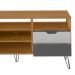 Rack Estocolmo Carvalho e Cinza 140 cm