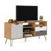 Rack Estocolmo Carvalho e Cinza 140 cm