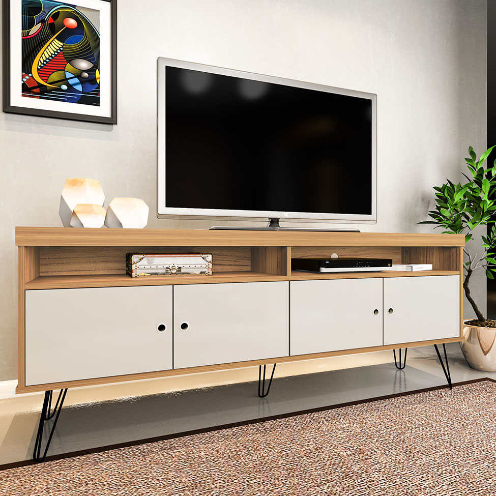 Rack Liberty Carvalho e Off White 160 cm