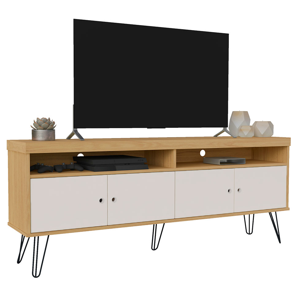 Rack Liberty Carvalho e Off White 160 cm