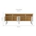 Rack Liberty Carvalho e Off White 160 cm