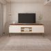 Rack Lumina Pinho e Off White 180 cm