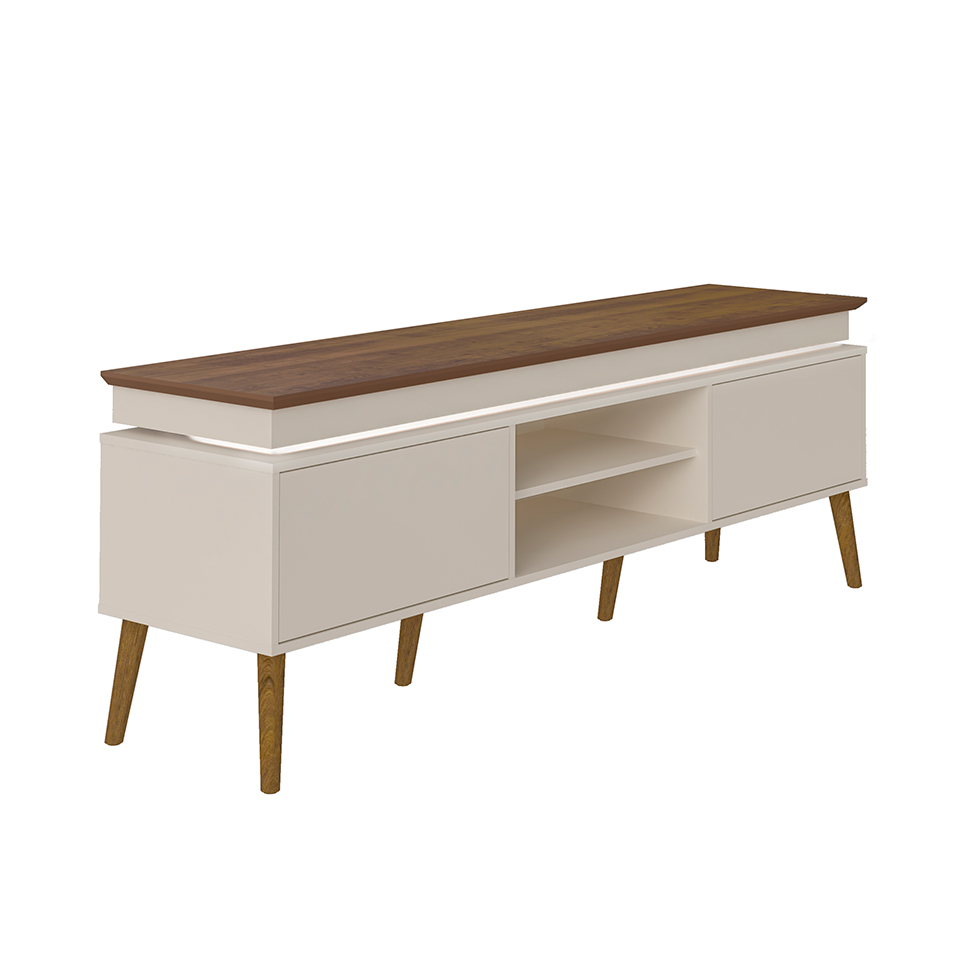Rack Lumina Pinho e Off White 180 cm