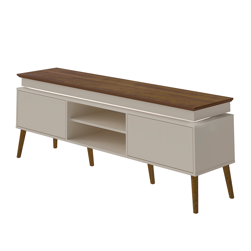 Rack Lumina Pinho e Off White 180 cm
