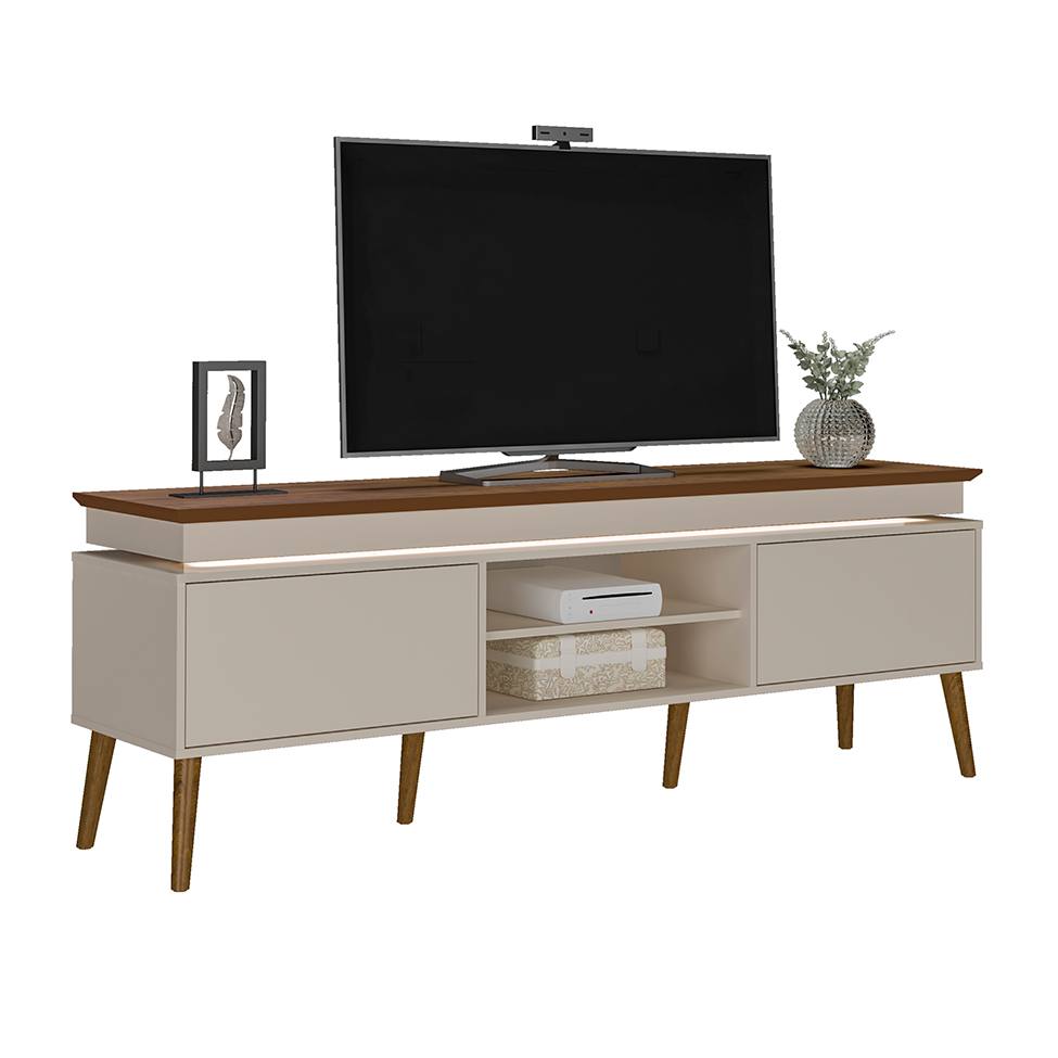 Rack Lumina Pinho e Off White 180 cm