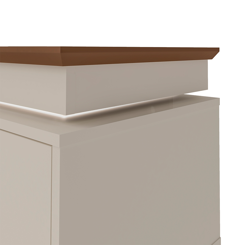 Rack Lumina Pinho e Off White 180 cm