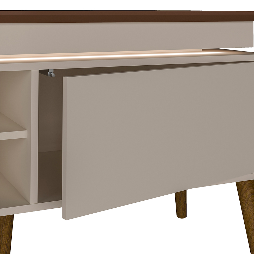 Rack Lumina Pinho e Off White 180 cm