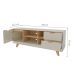 Rack Michigan Off White e Carvalho 160 cm