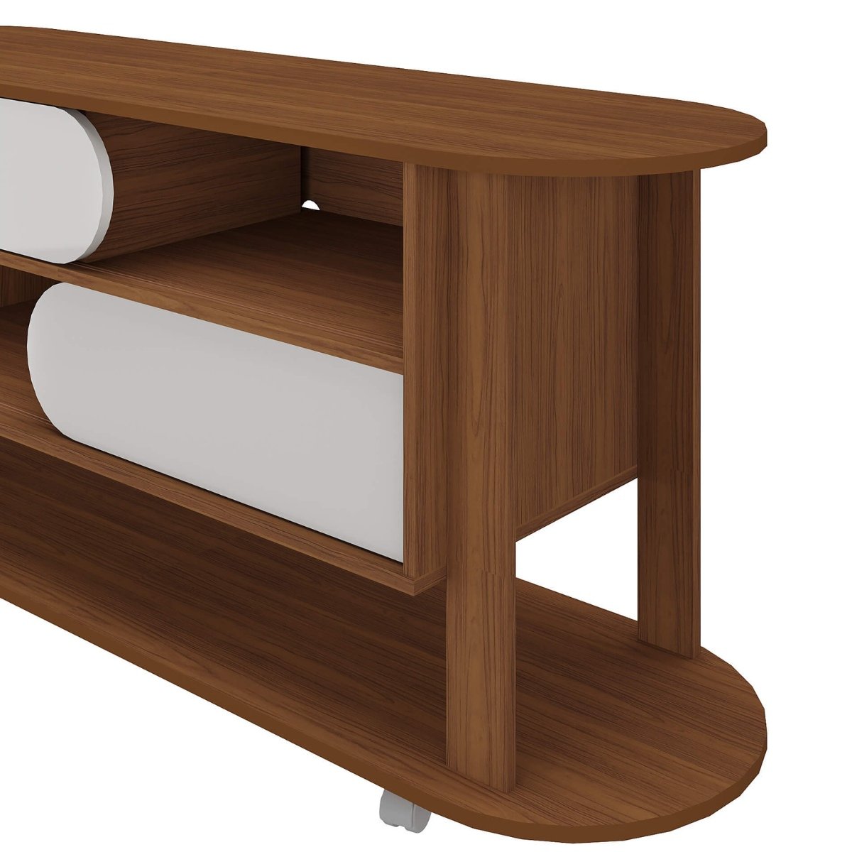 Rack Mundi Tv 65" 2 Portas 2 Prateleiras Cedro / Off White