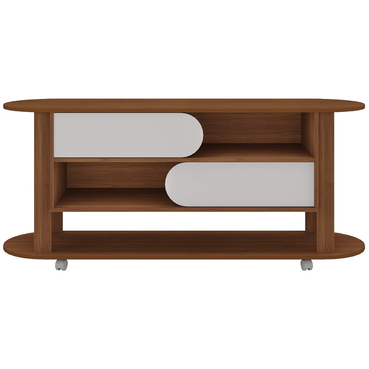 Rack Mundi Tv 65" 2 Portas 2 Prateleiras Cedro / Off White