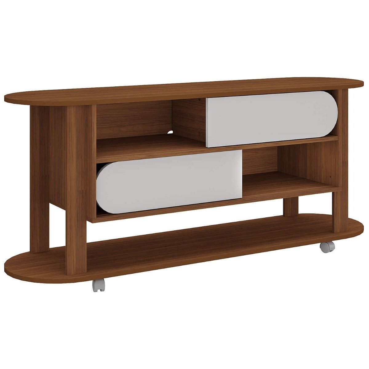Rack Mundi Tv 65" 2 Portas 2 Prateleiras Cedro / Off White