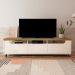 Rack Para Tv 75" 3 Nichos 2 Portas Mercury Pinho / Off White