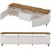 Rack Para Tv 75" 3 Nichos 2 Portas Mercury Pinho / Off White