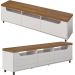 Rack Para Tv 75" 3 Nichos 2 Portas Mercury Pinho / Off White