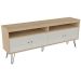 Rack Para Tv até 65" 4 Portas 2 Prateleiras e Nichos Liberty Carvalho/Off White