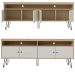 Rack Para Tv até 65" 4 Portas 2 Prateleiras e Nichos Liberty Carvalho/Off White