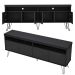 Rack Para Tv até 65" 4 Portas 2 Prateleiras e Nichos Liberty Preto